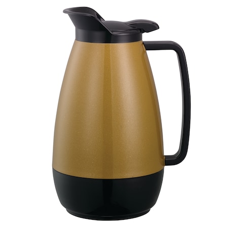 Service Ideas Thermo-Serv Flip Top Server, 1L, Plastic, Gold TS101KB